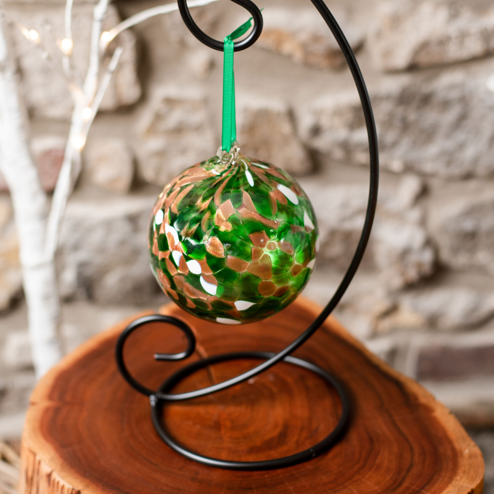 Holiday Calico Ball – Kitras Art Glass Inc