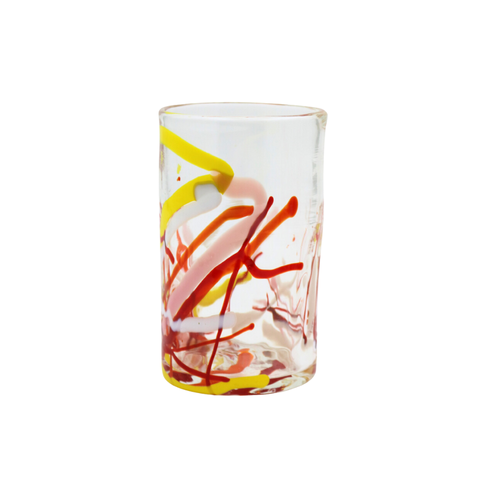 Warm Multi drinking glass on a transparent background