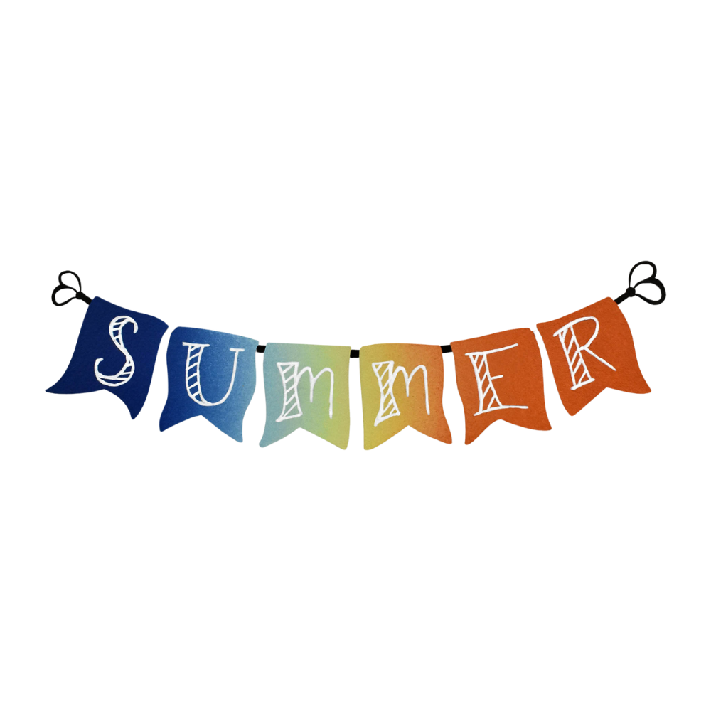 "Summer" magnet banner on a transparent background