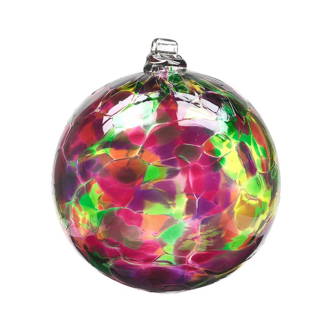 Kitras Art Glass Kitras 3-Inch Heart Shaped Glass Ornament, Red