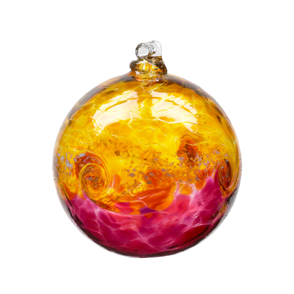 Kitras 3-Inch Heart Shaped Glass Ornament Purple